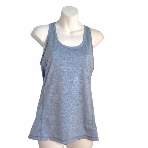 Heathered Racerback Sleeveless Tank Top Medium Blue Athletic leisure - Picture 11 of 12